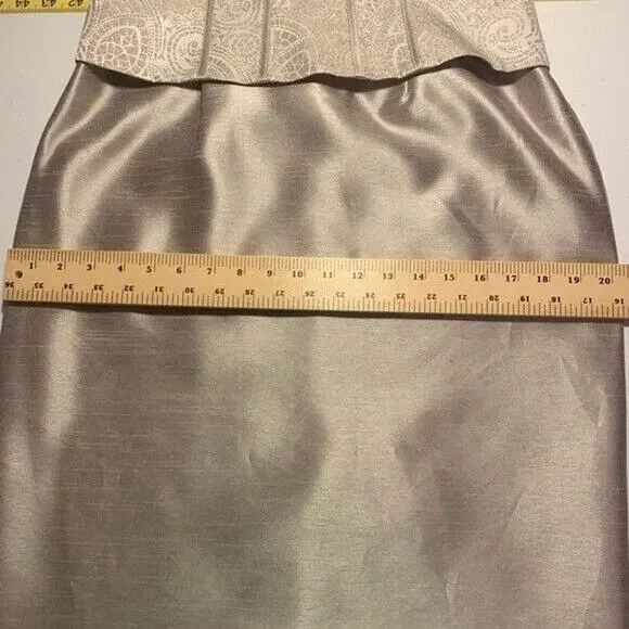 Cachet Champagne Mother of the Bride Full Length Shimmery Dress & Jacket Formal - Picture 12 of 16